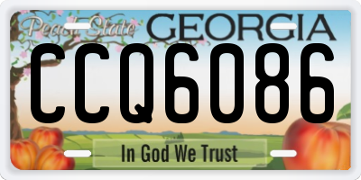 GA license plate CCQ6086