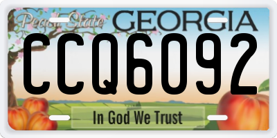 GA license plate CCQ6092