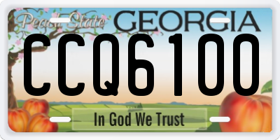 GA license plate CCQ6100