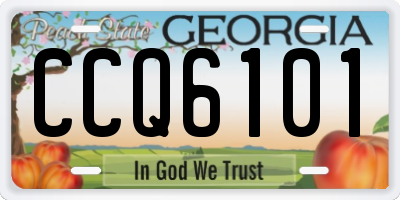 GA license plate CCQ6101