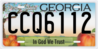 GA license plate CCQ6112
