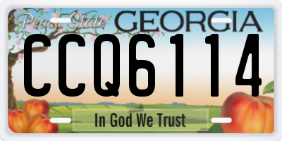 GA license plate CCQ6114