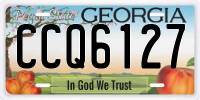 GA license plate CCQ6127