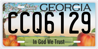 GA license plate CCQ6129