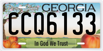 GA license plate CCQ6133