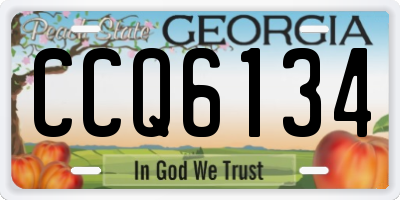 GA license plate CCQ6134