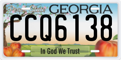GA license plate CCQ6138