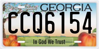 GA license plate CCQ6154