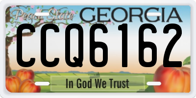 GA license plate CCQ6162