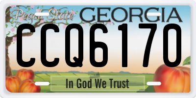 GA license plate CCQ6170