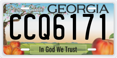 GA license plate CCQ6171