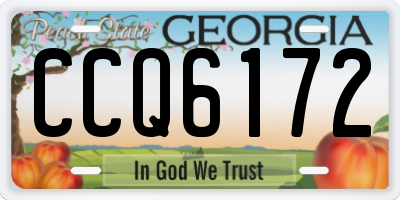 GA license plate CCQ6172
