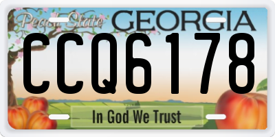 GA license plate CCQ6178