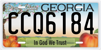 GA license plate CCQ6184