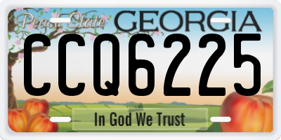 GA license plate CCQ6225
