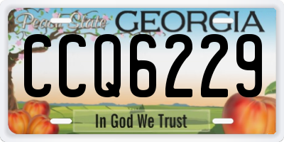 GA license plate CCQ6229