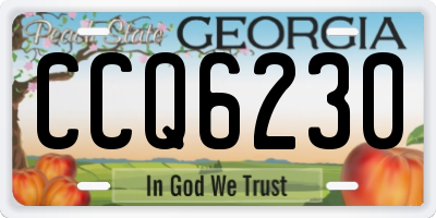 GA license plate CCQ6230