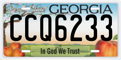 GA license plate CCQ6233