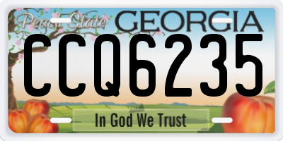 GA license plate CCQ6235