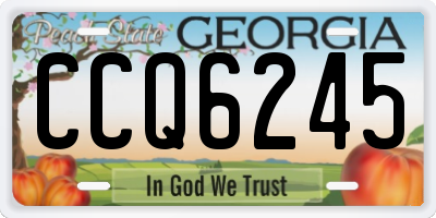 GA license plate CCQ6245