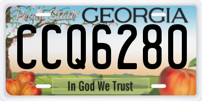 GA license plate CCQ6280