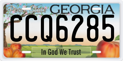 GA license plate CCQ6285