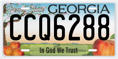GA license plate CCQ6288