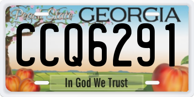GA license plate CCQ6291