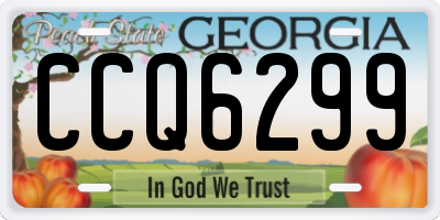 GA license plate CCQ6299