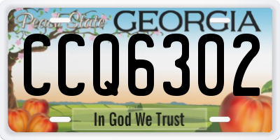 GA license plate CCQ6302