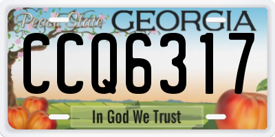 GA license plate CCQ6317