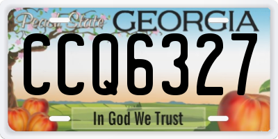 GA license plate CCQ6327