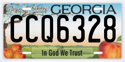 GA license plate CCQ6328