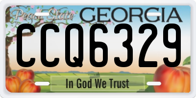 GA license plate CCQ6329