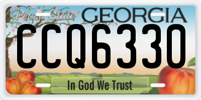 GA license plate CCQ6330