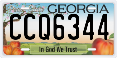 GA license plate CCQ6344