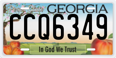 GA license plate CCQ6349