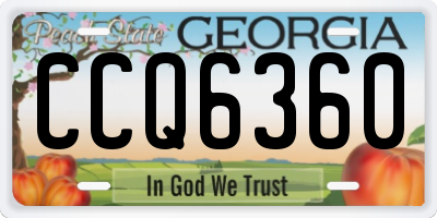 GA license plate CCQ6360