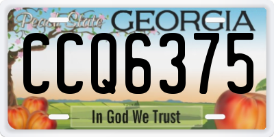 GA license plate CCQ6375