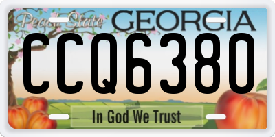 GA license plate CCQ6380