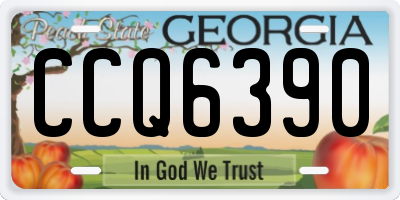 GA license plate CCQ6390