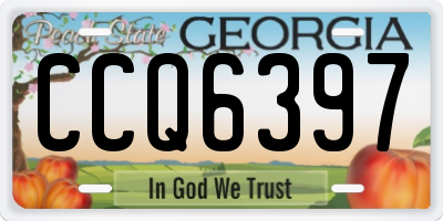 GA license plate CCQ6397