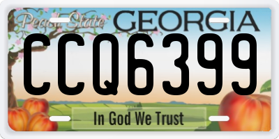 GA license plate CCQ6399