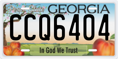 GA license plate CCQ6404