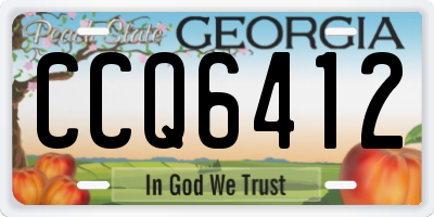 GA license plate CCQ6412