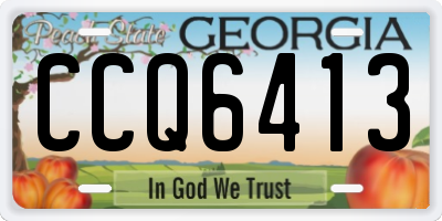 GA license plate CCQ6413