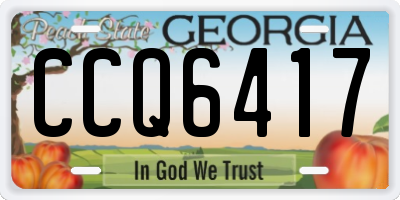 GA license plate CCQ6417