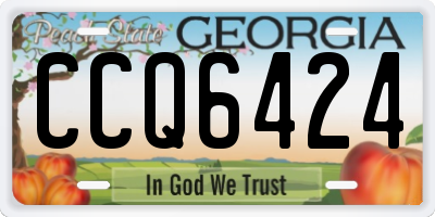 GA license plate CCQ6424