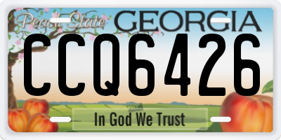 GA license plate CCQ6426