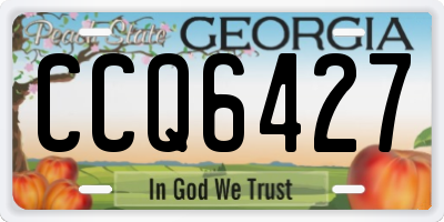 GA license plate CCQ6427